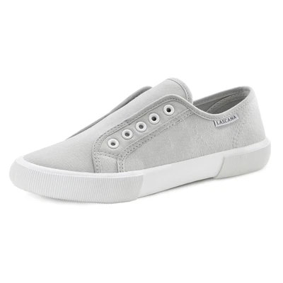 Afbeelding van Lascana Sneakers laag, Dames, Maat: 39, Hellgrau Textiel