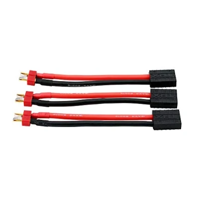 Afbeelding van OliRC 3pcs Traxxas Style Female to Deans T plug Male Connector with 12awg 4inch Wire(C68 3)