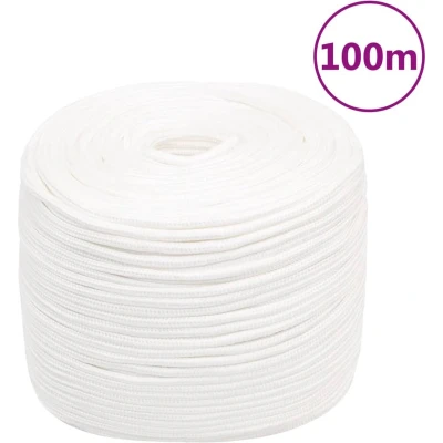Afbeelding van vidaXL Boottouw 10 mm 100 m polypropyleen volwit
