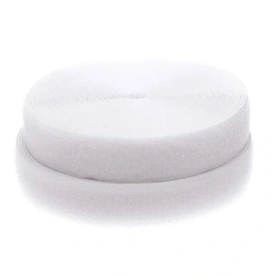 Afbeelding van TUKA 12 meter x 50mm Klittenband Vastnaaien (12 m Haakband &amp; lusband), Extra Sterke Klittenbandsluiting, 50 mm Brede Haak Lus Band, Niet Klevend om op te Naaien, Wit, TKB5034 White