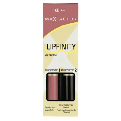 Afbeelding van Max Factor Lipfinity 160 Iced, per stuk verpakt (2 x 2 ml)