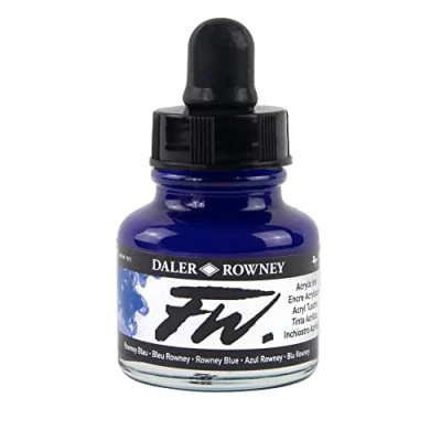 Afbeelding van Daler Rowney acryl verf FW acrylverf, 29,5 ml flessen, verschillende kleuren 1 Blue.