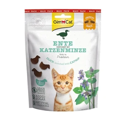 Afbeelding van GimCat Crunchy Snacks eend met kattenkruid knapperige en eiwitrijke kattentraktatie 1 zak (1 x 140 g)