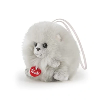 Afbeelding van Trudi Charms Sleutelhanger Knuffel Kat 11 cm Knuffeldier voor jongens en meisjes Grijs 10x11x11 maat XXS