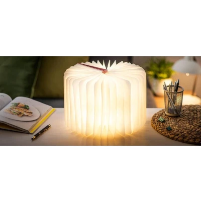 Afbeelding van Gingko Smart Booklight Linnen Lamp Oplaadbaar Roze