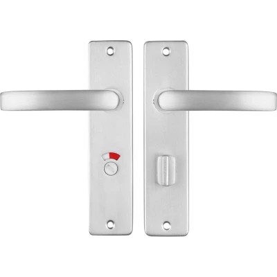 Afbeelding van Deurklink met wc sluitingschild Starx 63 mm (Aluminium)