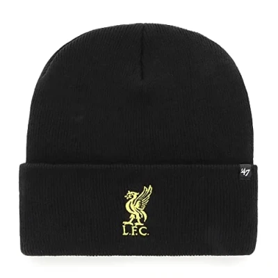 Afbeelding van &#039;47 FC Liverpool Black Gold EPL Haymaker Cuff Knit Beanie One Size