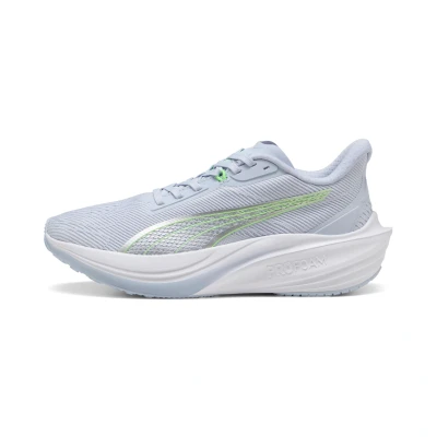 Afbeelding van Puma Darter PRO Hardloopschoenen voor op de weg, Heren, Maat: 48.5, Cool weather/green glare Textiel/ synthetisch