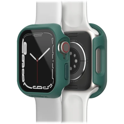 Afbeelding van OtterBox Eclipse Watch bumper met geïntegreerde glazen schermbeschermer voor Apple Series 9/8/7 41mm, gehard glas, valbestendig, slanke beschermhoes Watch, Licht Groen