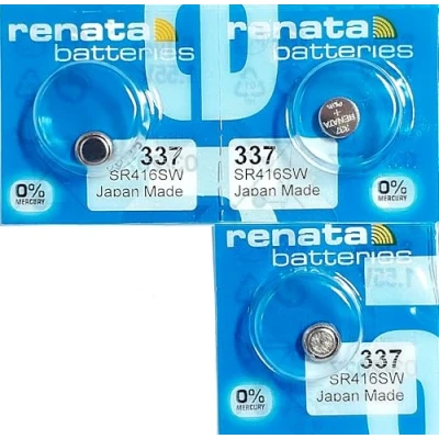 Afbeelding van Renata enkel horloge Batterij 337, SR416SW 1.5V (3 x 337 of SR 4165 SW)