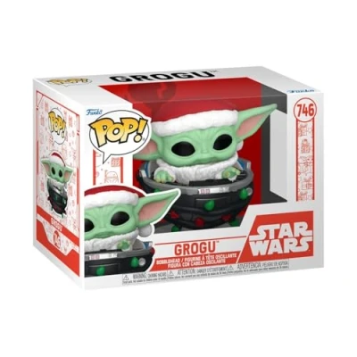 Afbeelding van Star Wars The Mandalorian Funko Pop Vinyl: Grogu Pram Holiday