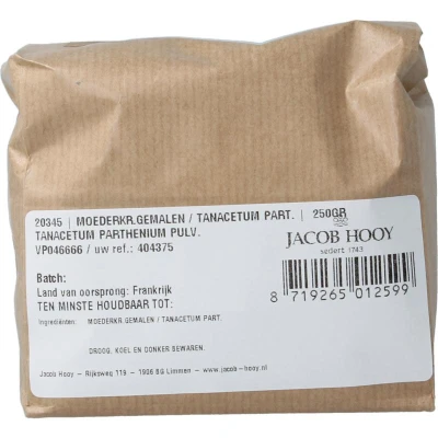 Afbeelding van Jacob Hooy Moederkruid gemalen/tanacetum parthenium 250g