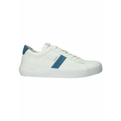 Afbeelding van Blackstone Ryder Sneakers laag, Heren, Maat: 41, White blue ashes Leer