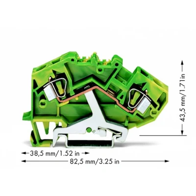 Afbeelding van WAGO 782 607 Aardingsklem 8 mm Spanveer Toewijzing: Terre Groen, Geel 25 stuk(s)