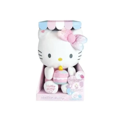 Afbeelding van Hello Kitty Interactieve Pluche Verjaardag +/ 26 cm JEMINI muziek, kaars en gelach.
