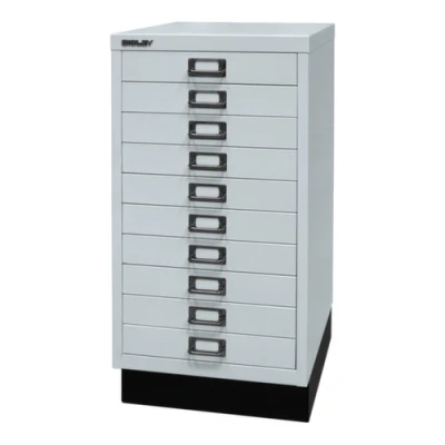 Afbeelding van BISLEY MultiDrawer, 29 delige serie met sokkel, DIN A3, 10 laden, metaal, 645 lichtgrijs, 43,2 x 34,9 67 cm