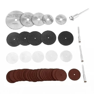 Afbeelding van Rotary Tools Slijpen Accessoires Kit 55 stks/set HSS &amp; Snijden Schijf Cirkelzaagbladen Roterende Mandrels Schuurgereedschap