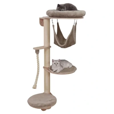 Afbeelding van Kerbl Krabpaal Wall Tree Dolomit Grappa Taupe 80x53x158cm