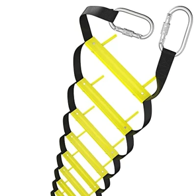Afbeelding van ISOP Vuurladder 7,5 m Intrekbare ladders voor huizen met 3 verdiepingen Compact &amp; draagbaar Breiladder geschikt balkon vlucht