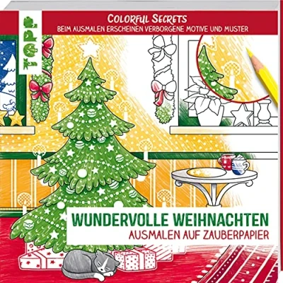 Afbeelding van Colorful Secrets Wundervolle Weihnachten (Ausmalen auf Zauberpapier): Beim Ausmalen erscheinen verborgene Motive und Muster