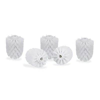 Afbeelding van Relaxdays reserve borstelkoppen toiletgarnituur schroefdraad 12mm wc borstel wit