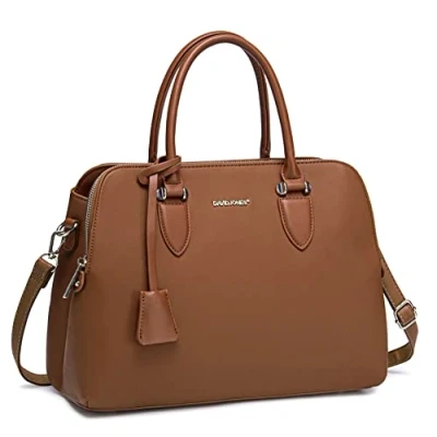 Afbeelding van David Jones Dames Bugatti Handtas Draagtas Shopper Tote PU Leer Schoudertas Veel Zakken Vakken Rits Crossbodytas Vrouwen Meisje Tassen Mode Stad Werk Kameel Bruin