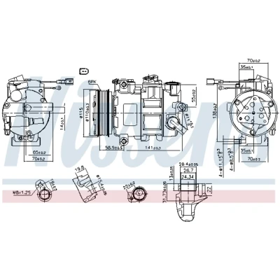 Afbeelding van Nissens Airco compressor 890620