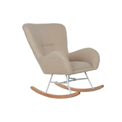 Afbeelding van Schommelstoel Home ESPRIT Wit Polyester Metaal 74 X 90 95 cm