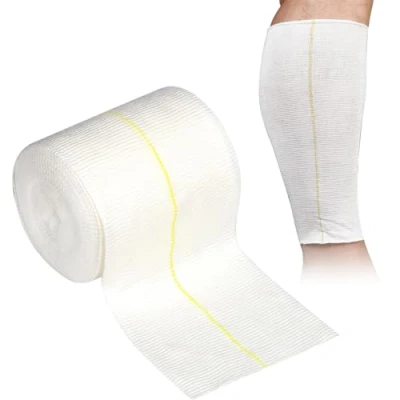 Afbeelding van Elastische slangvormige bandage 10,75 cm x 5 m slangverband compressiebandage 2 weg stretch fixeerband ondersteuning slang verband voor grote knieën