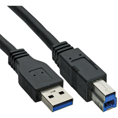 Afbeelding van Kabel Inline USB A B 3.0 M 0.5 meter zwart