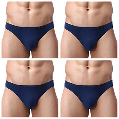 Afbeelding van Avidlove Herenondergoed, set van 4 stuks, slips, micro modal, zijdezachte onderbroek, x blauw., L