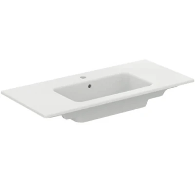 Afbeelding van Ideal Standard Tiempo wastafel met kraangat en overloop 1015 x 450