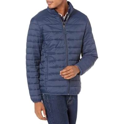 Afbeelding van Amazon Essentials Lichtgewicht waterbestendig Packable Puffer Jacket Down Alternatieve jas, Marine, S