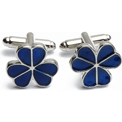 Afbeelding van Manchetknopen Bloem Blauw Bloemen