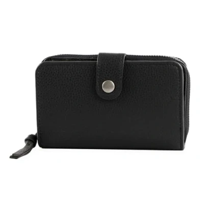 Afbeelding van FREDsBRUDER Leren Portemonnee Fosa Wallet Black Zwart