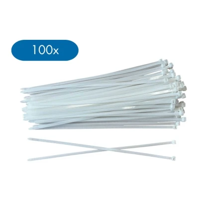Afbeelding van Kortpack Witte Kabelbinders 380 Mm Lang X 12.4 Wit (100 Stuks)