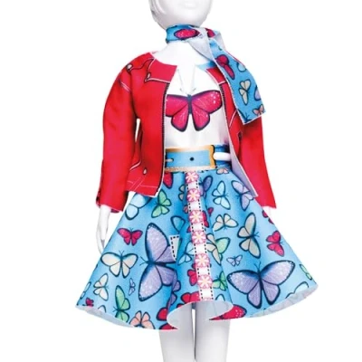 Afbeelding van Making Couture Outfit kit Lucy Butterfly Dress YourDoll PN 0164656