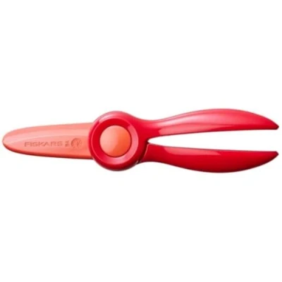 Afbeelding van Fiskars Kinderschaar, vanaf 2 jaar, om te leren knippen, lengte: 13 cm, blad en handvat van kunststof, rood, Starter, 1064065
