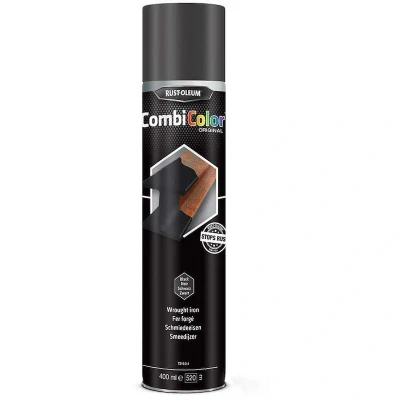 Afbeelding van rust oleum combicolor smeedijzer zwart 400 ml spuitbus