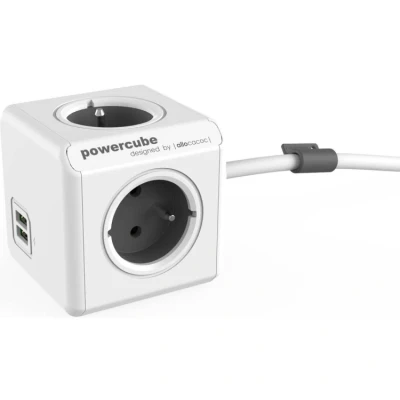Afbeelding van Universeel Powercube extended 3 x 16a + 2 usb wit/grijs 48041