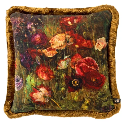 Afbeelding van Hoii VERONA Sierkussen 45x45 cm Tobacco Brown Bruin Multicolor met duurzame kussenvulling