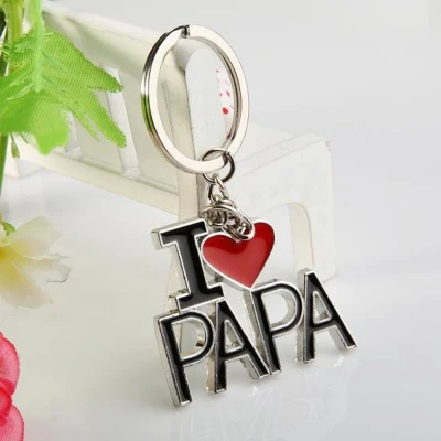 Afbeelding van CHPN I love Papa sleutelhanger dad keychain Vaderdag Cadeau voor jouw vader