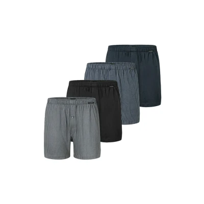 Afbeelding van Schiesser 4 PACK Boxershorts, Heren, Maat: 3XL, Grau schwarz blau