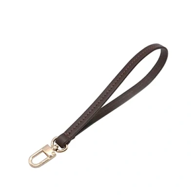 Afbeelding van Senral Polsband Lederen Vervanging Clutch Purse Key Pols Lanyard Hand Strap met Gesp, Bruin Polsbandje Gouden Sluiting