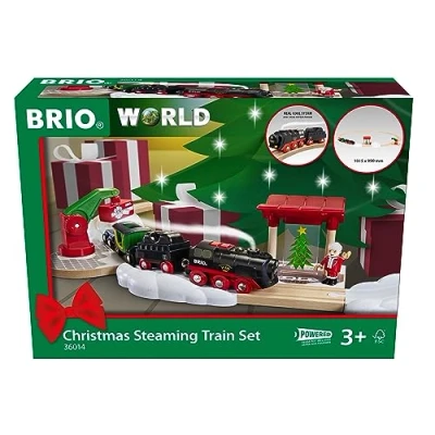 Afbeelding van BRIO 36014 KERSTMIS STOOM LOCOMOTIEF TREIN SET (BATTERIJ)