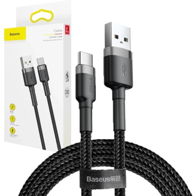 Afbeelding van Baseus Cafule USB to C Cable (Black) 100cm