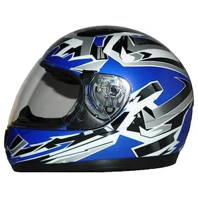 Afbeelding van Protectwear SA03 BL XS Motorhelm voor kinderen, integraalhelm, maat (YL 52 53cm), blauw/wit