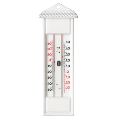 Afbeelding van Nature Muurthermometer Min Max Thermometer 3x8x23 cm Wit