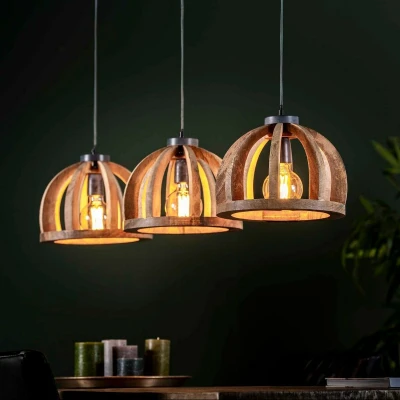 Afbeelding van Fraaai Huub hanglamp 3L Hout
