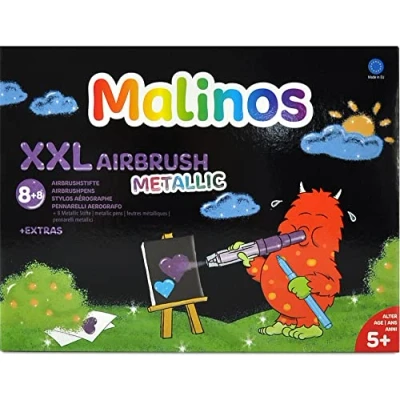 Afbeelding van MALINOS 300969 XXL Airbrush Metallic, kleurrijk, 29 stuks (1 stuk)